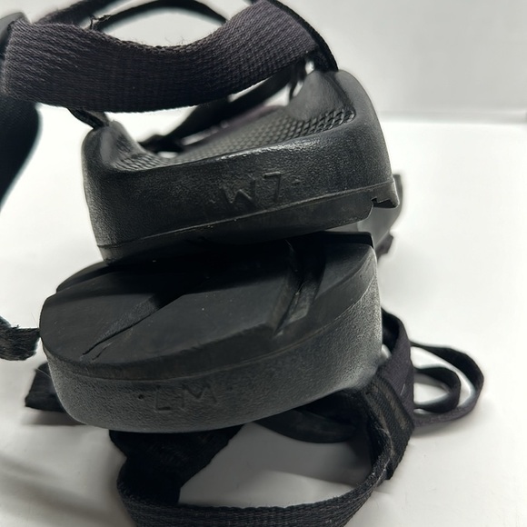 Chaco Sandals Shoes Open Toe Adjustable Strappy Solid Black Women's Size 7 - Picture 9 of 10